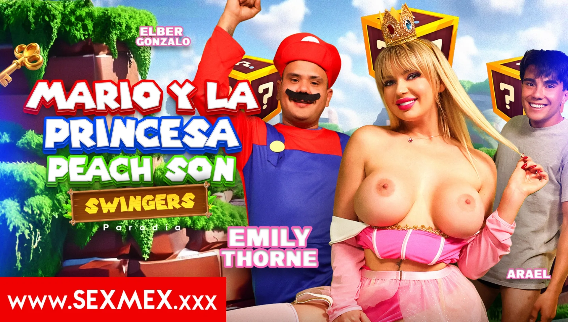 MARIO AND PRINCESS PEACH ARE SWINGERS . Emily Thorne - SEXMEX